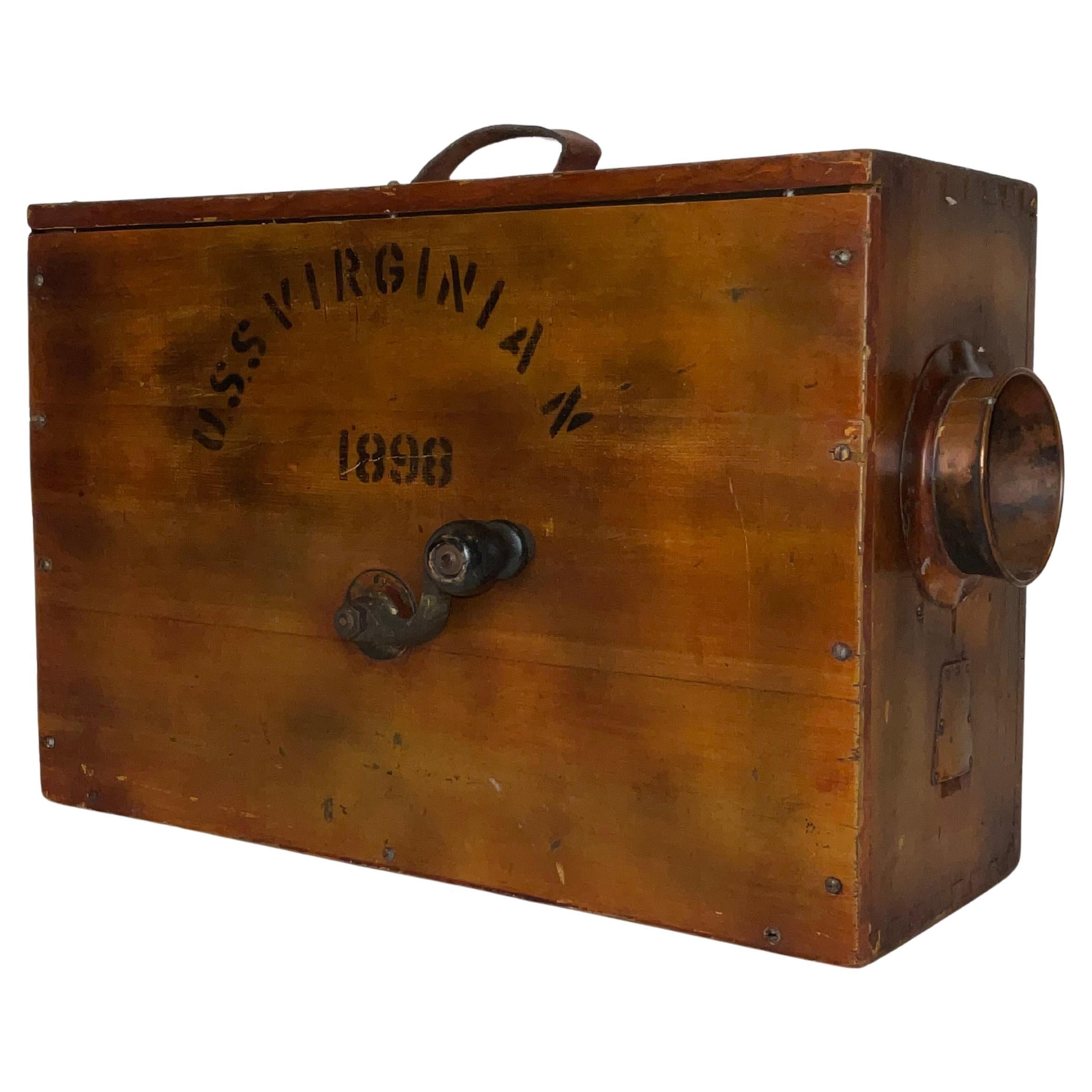 Ship's Foghorn from the U.S.S. Virginian, 1898 For Sale