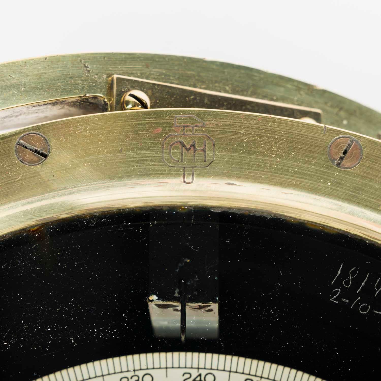 Ship’s gimble mounted compass by C.M. Hammer of Sweden For Sale 2