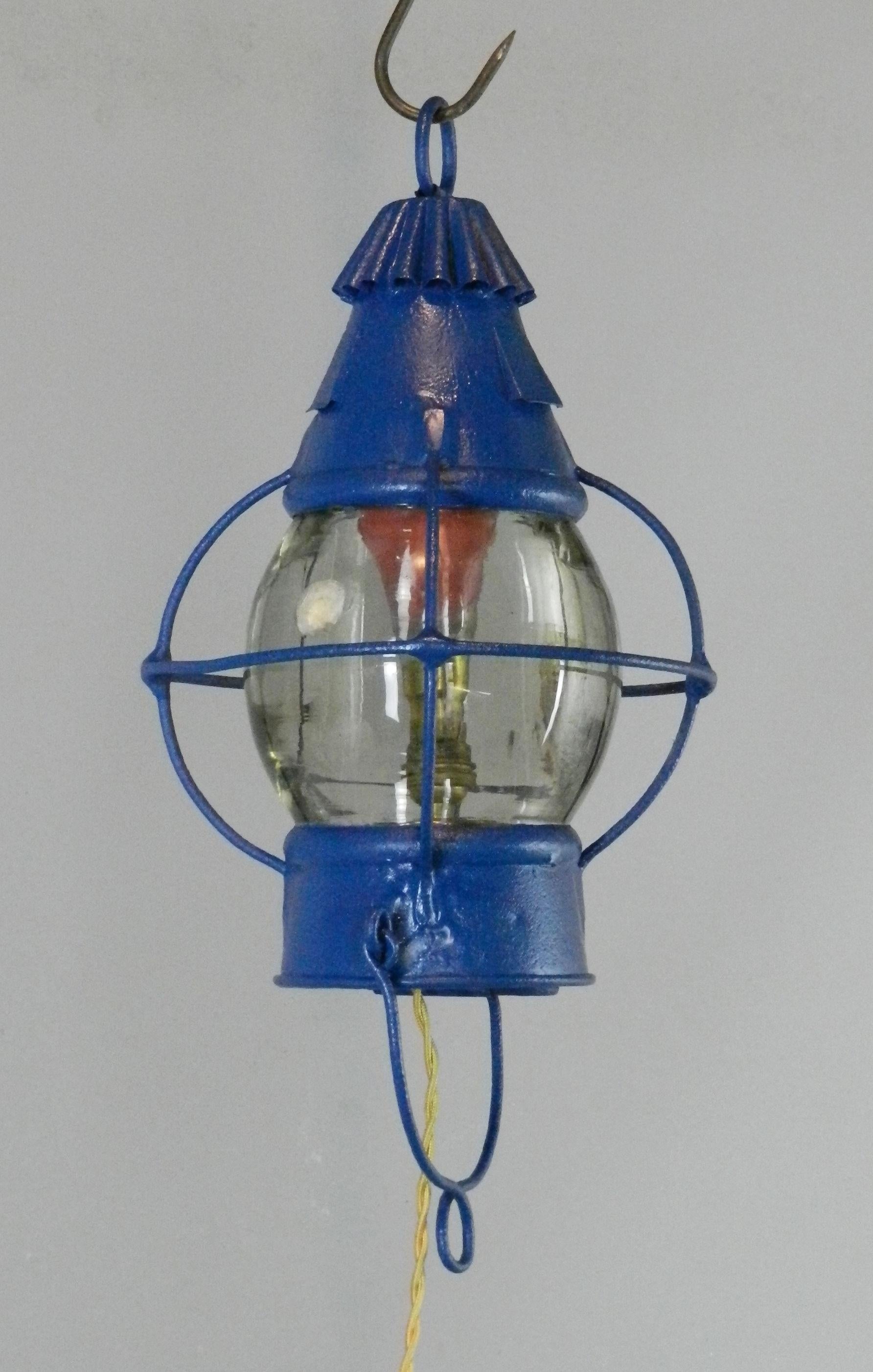 Glazed Ship's Globe Lantern For Sale