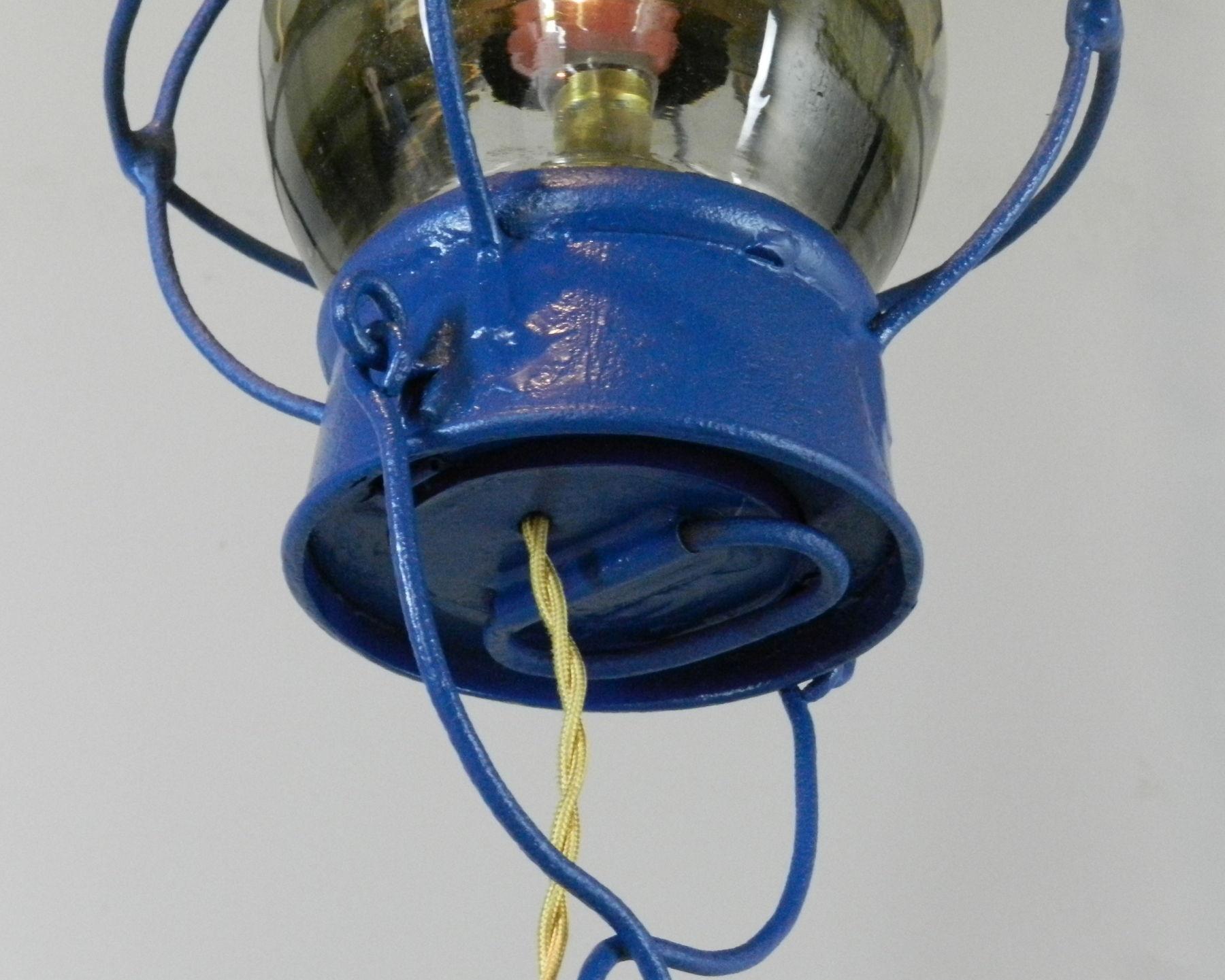 Steel Ship's Globe Lantern For Sale
