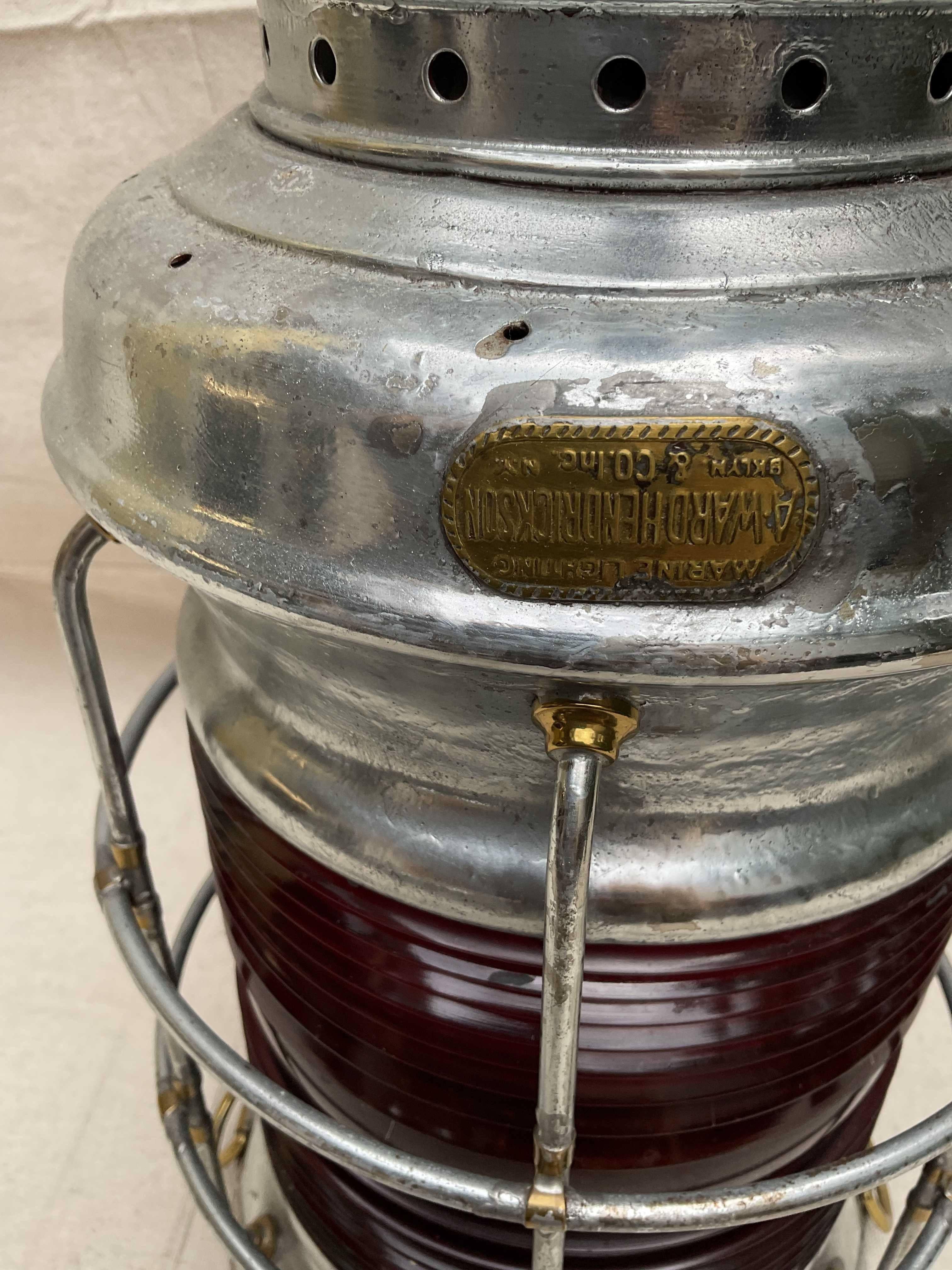 Ships Lantern By A Ward Hendrickson In Good Condition For Sale In Norwell, MA