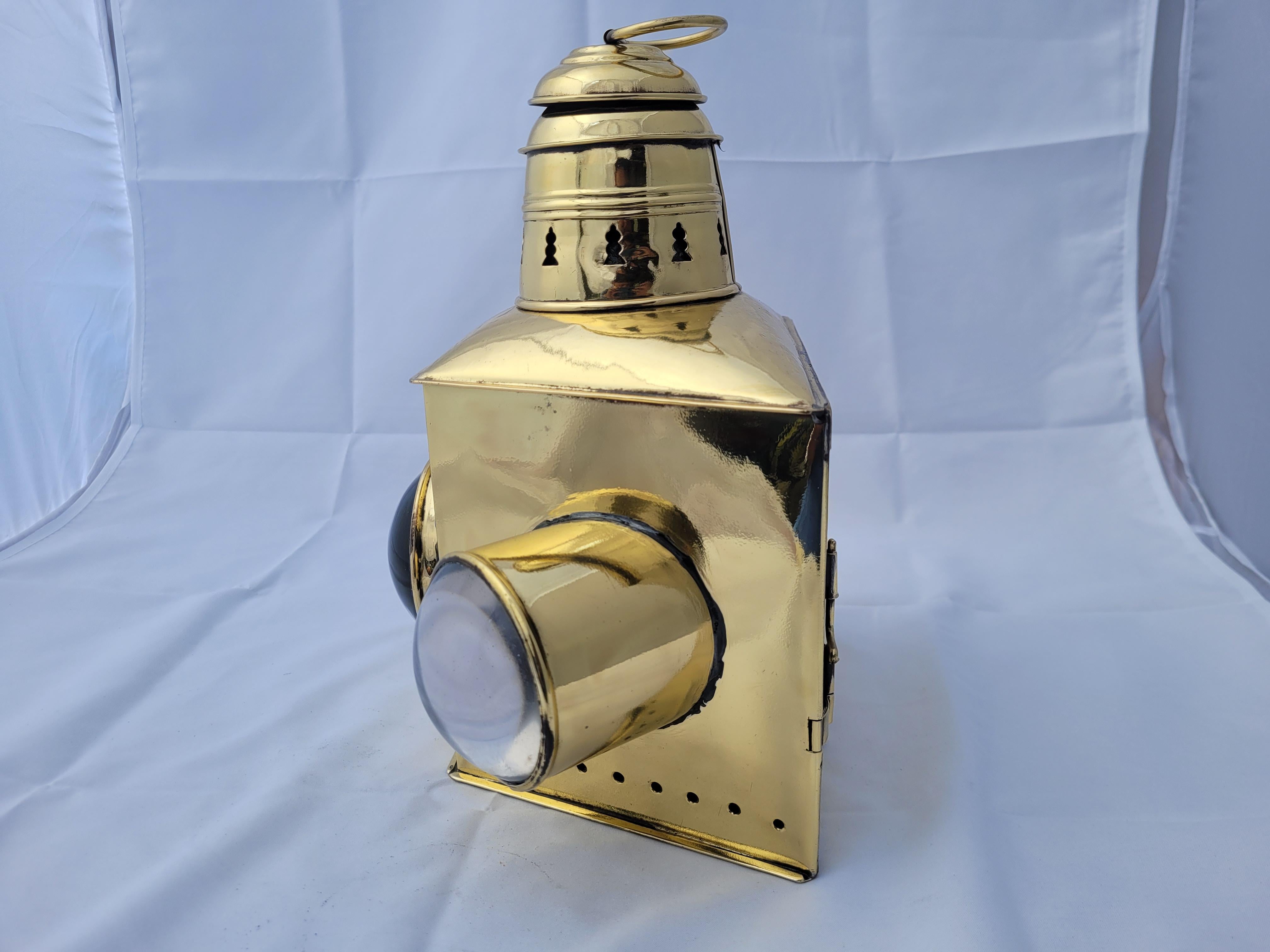 Ships Lantern from the Bow of a Boat In Good Condition For Sale In Norwell, MA