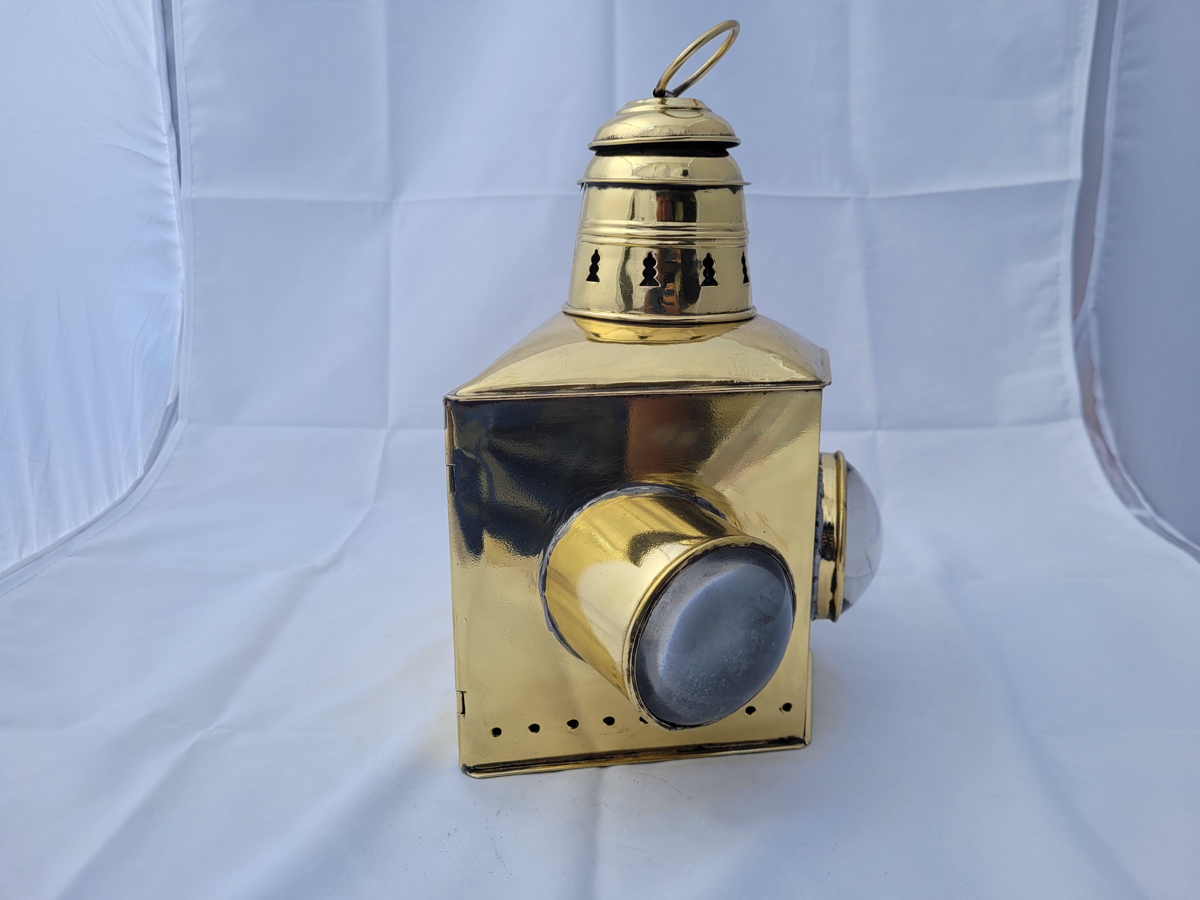 Mid-20th Century Ships Lantern from the Bow of a Boat For Sale
