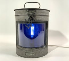 Ships Lantern with Cobalt Blue Lens