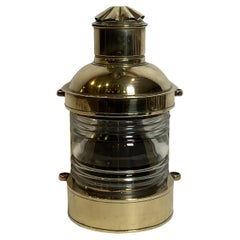 Antique Ships Lantern with Fresnel Glass Lens