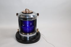 Ships Lantern with Rich Cobalt Blue Lens