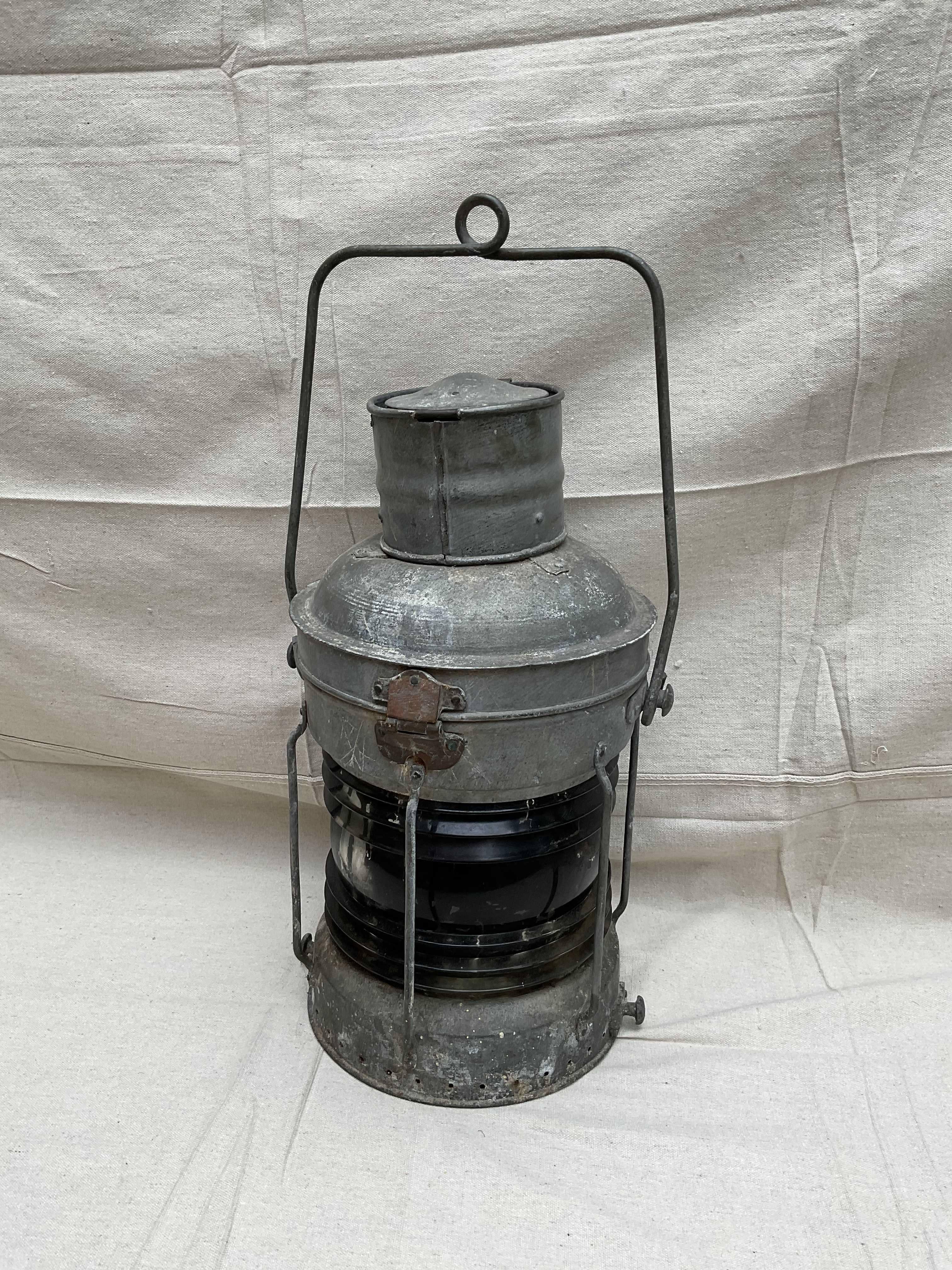 Ships Lantern With Ruby Red Lens For Sale 2