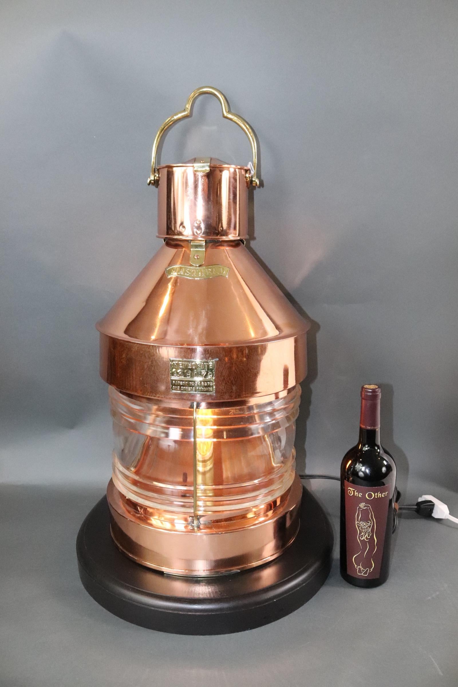 Copper Ships Masthead Lantern by Meteorite For Sale
