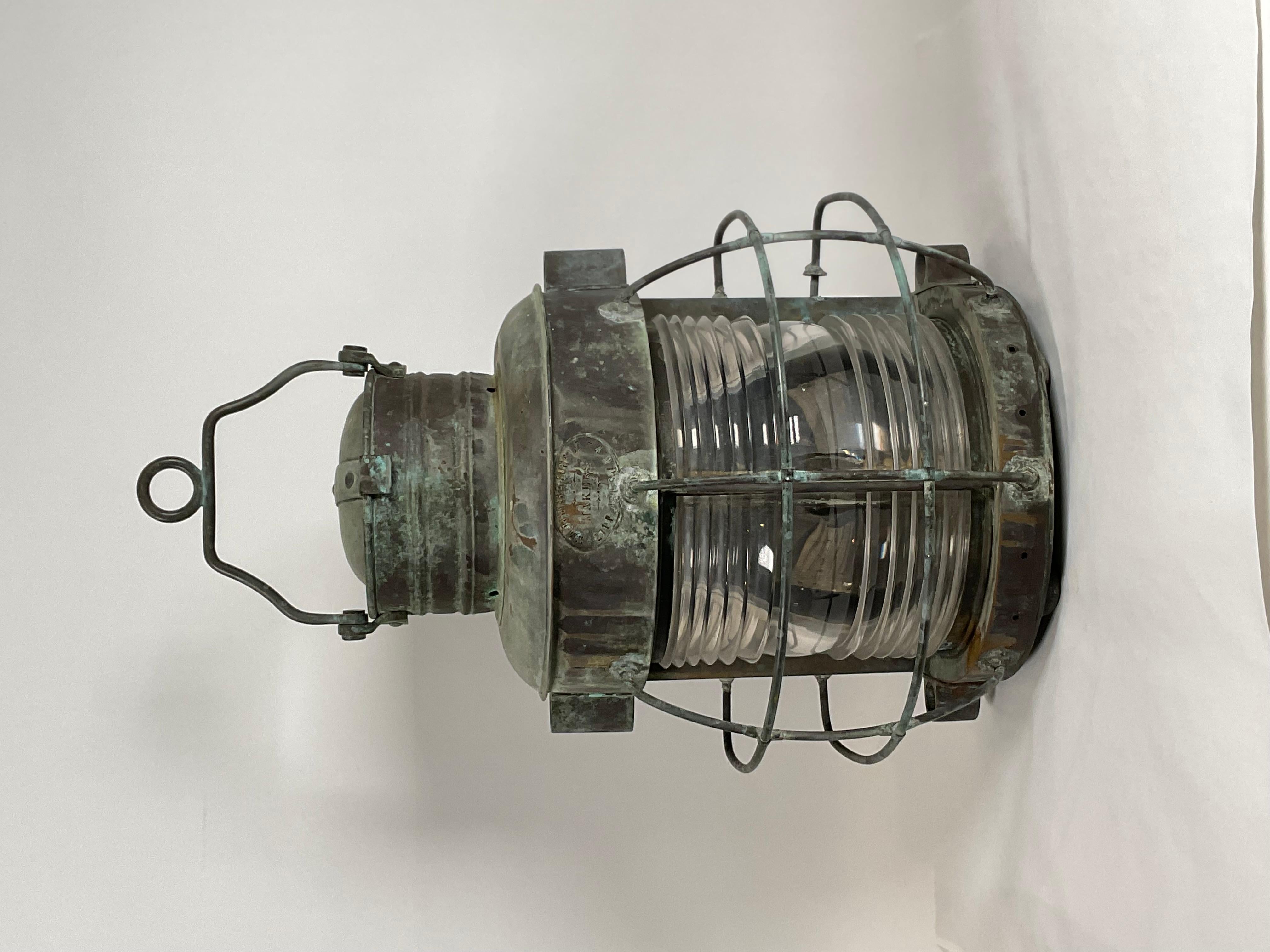 North American Ships Masthead Lantern by Porter of New York For Sale