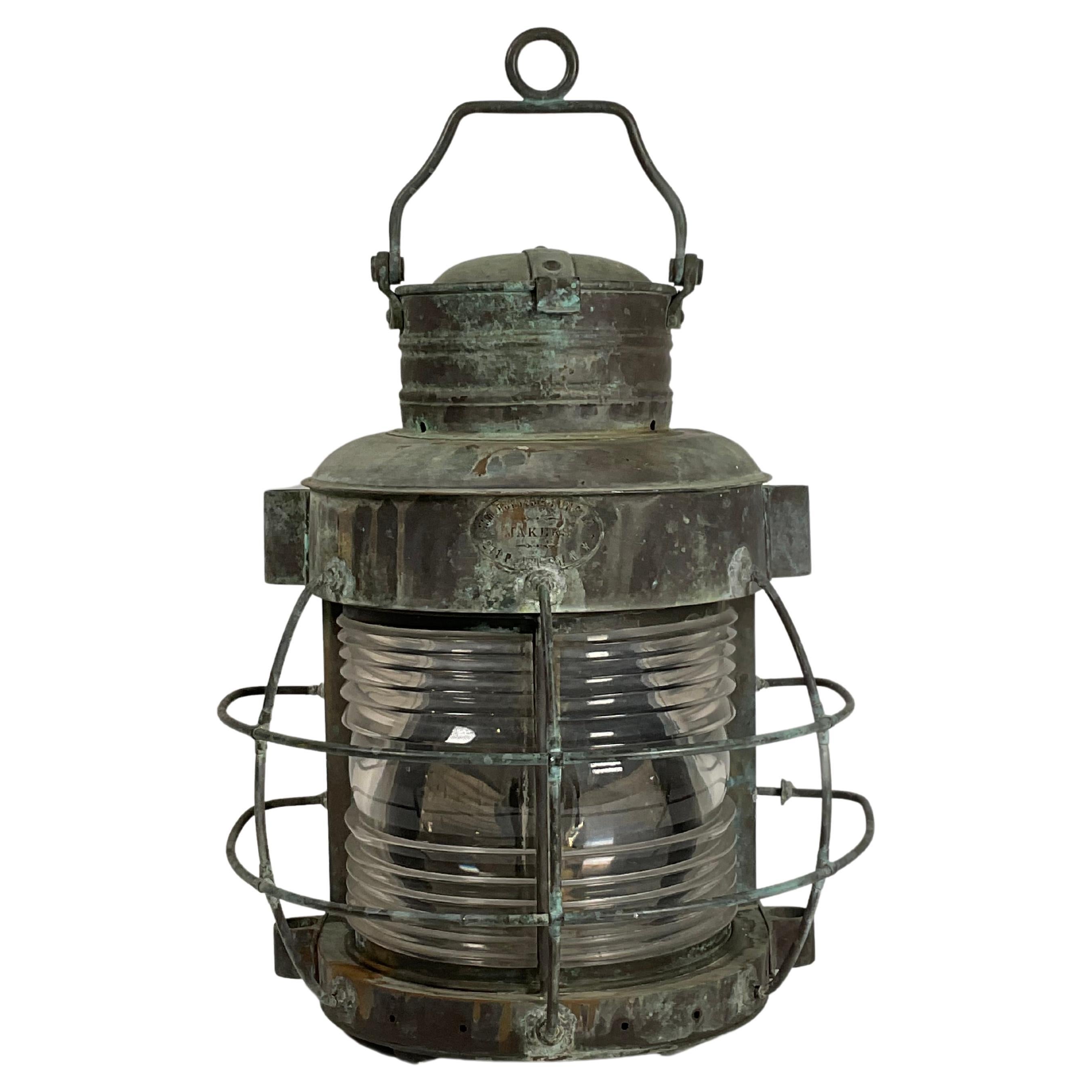 Ships Masthead Lantern by Porter of New York For Sale