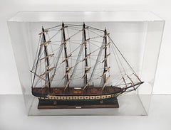 Ship's Model "Spanish Fragata Espanola/Ano 1780" in Acrylic case