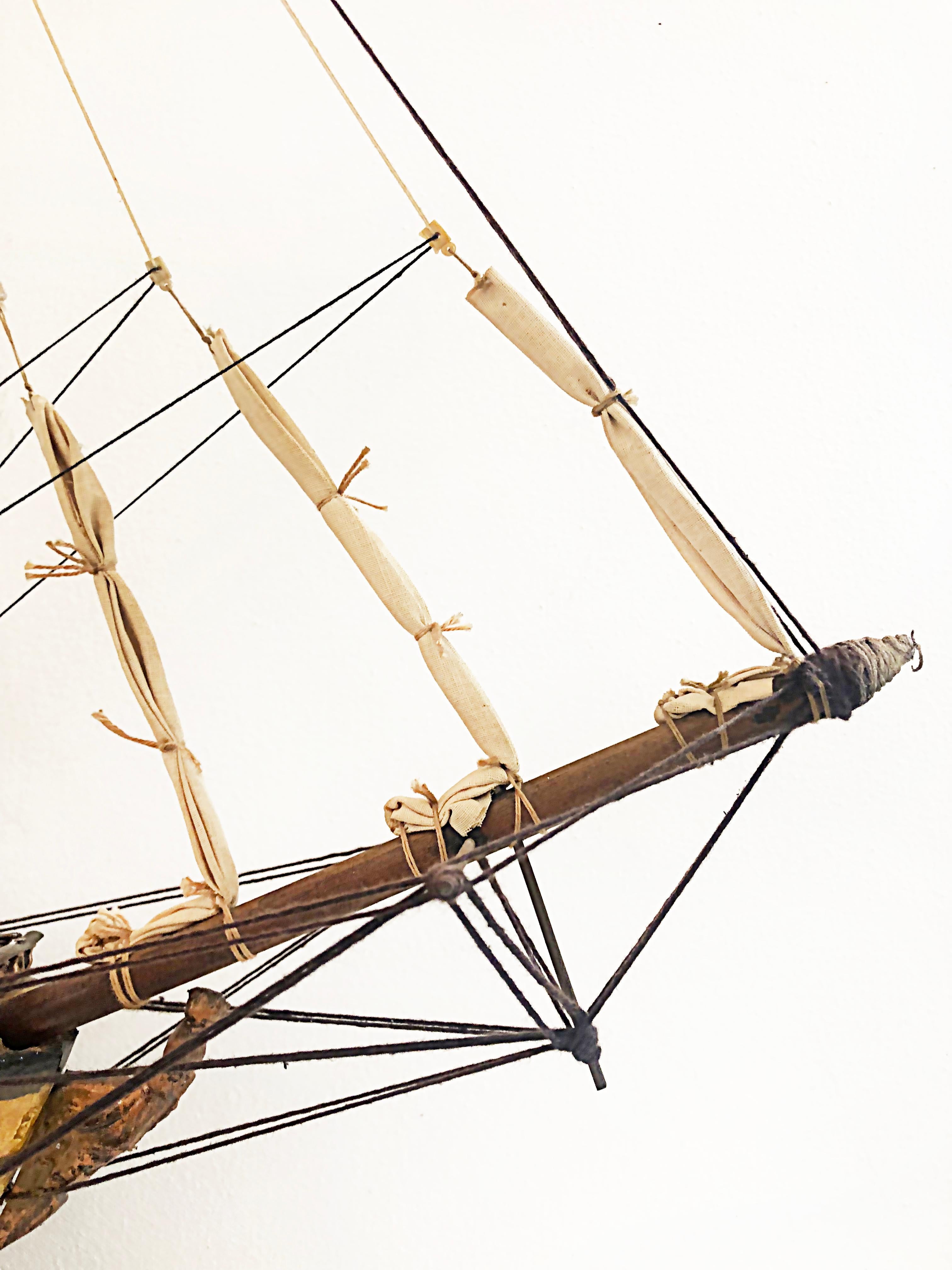 Hand-Painted Ship's Model 
