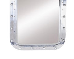 Ship's Nautical Chrome Window Converted to Wall Mirror