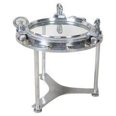 Ship's Nautical Porthole Coffee Table or Side Table By Deborah Lockhart Phillips