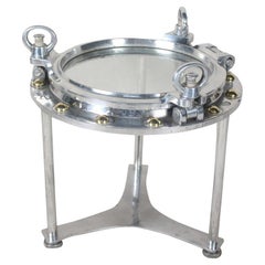 Ship's Nautical Porthole Coffee Table or Side Table By Deborah Lockhart Phillips