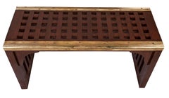 Ship's Nautical Teak Decking Waterfall Coffee Table or Bench