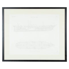 Antique "Ships of War - Screw Gun Boat" lithograph by Day & Son, 1864