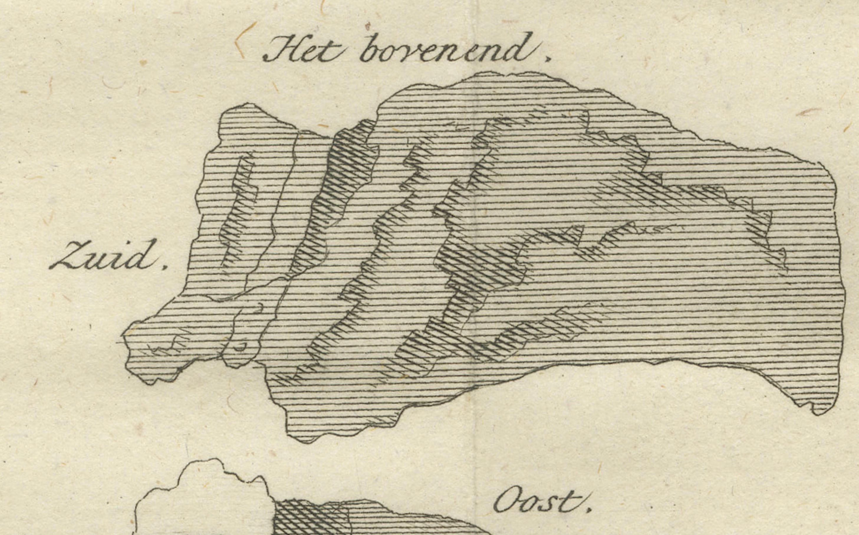 Barcos en el Mar Rojo y la Roca de Refidim - Grabado bíblico holandés c.1776 siglo XVIII en venta