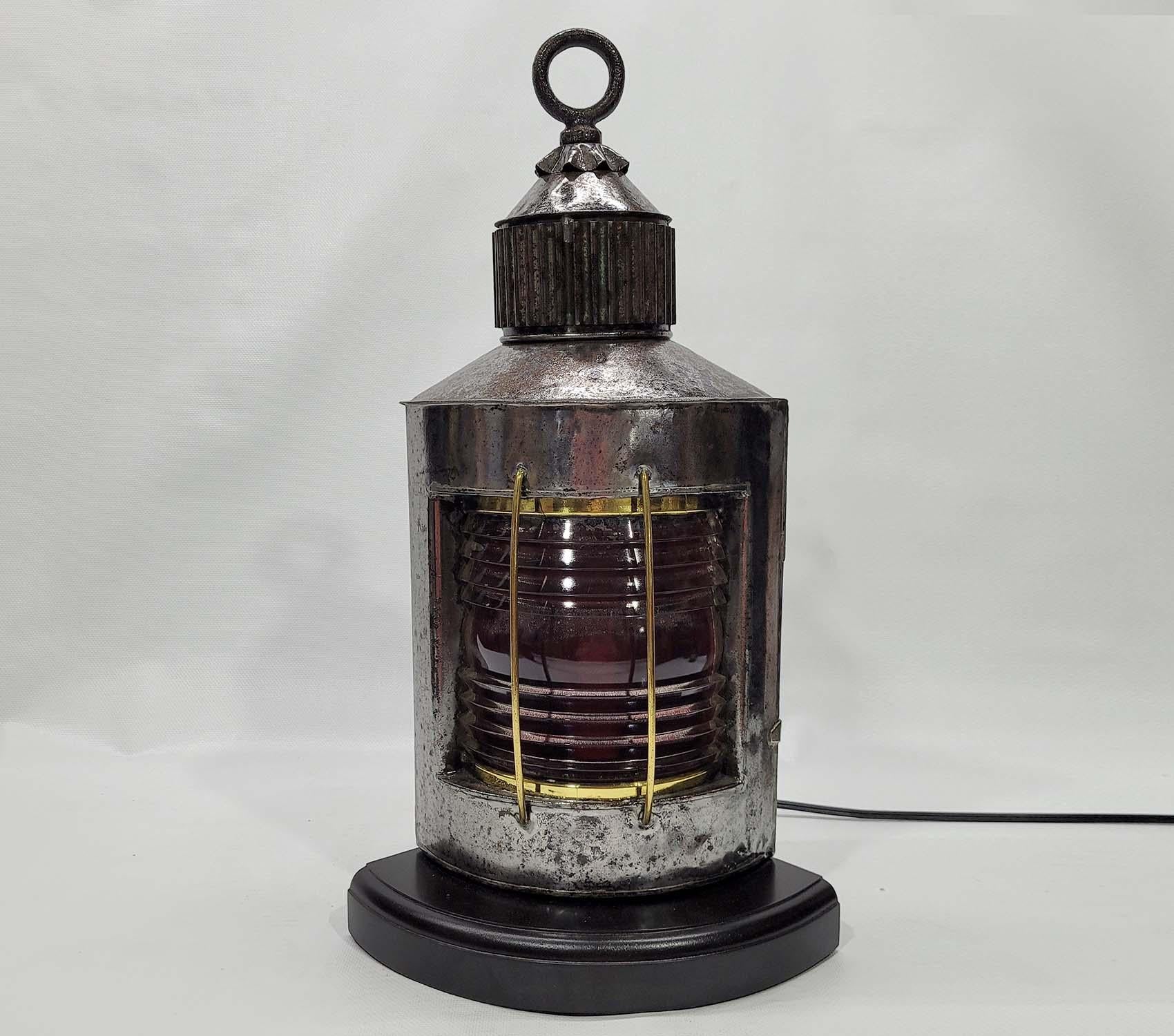 North American Ships Port Lantern by Peter Gray of Boston For Sale