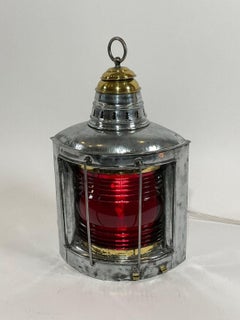 Ships Port Lantern with Fresnel Lens