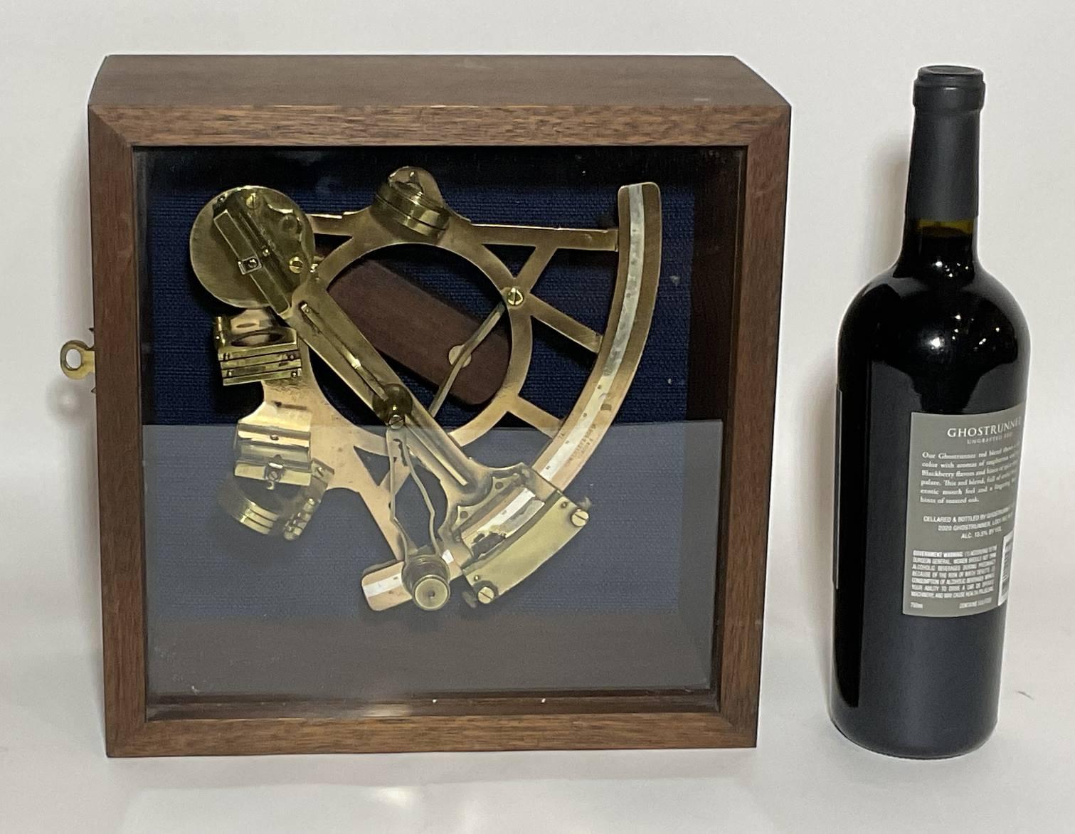 European Ships Sextant in a custom Mahogany Wall Box