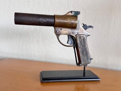 Ships Signal Flare Gun c. 1943 Brass & Steel Industrial Design