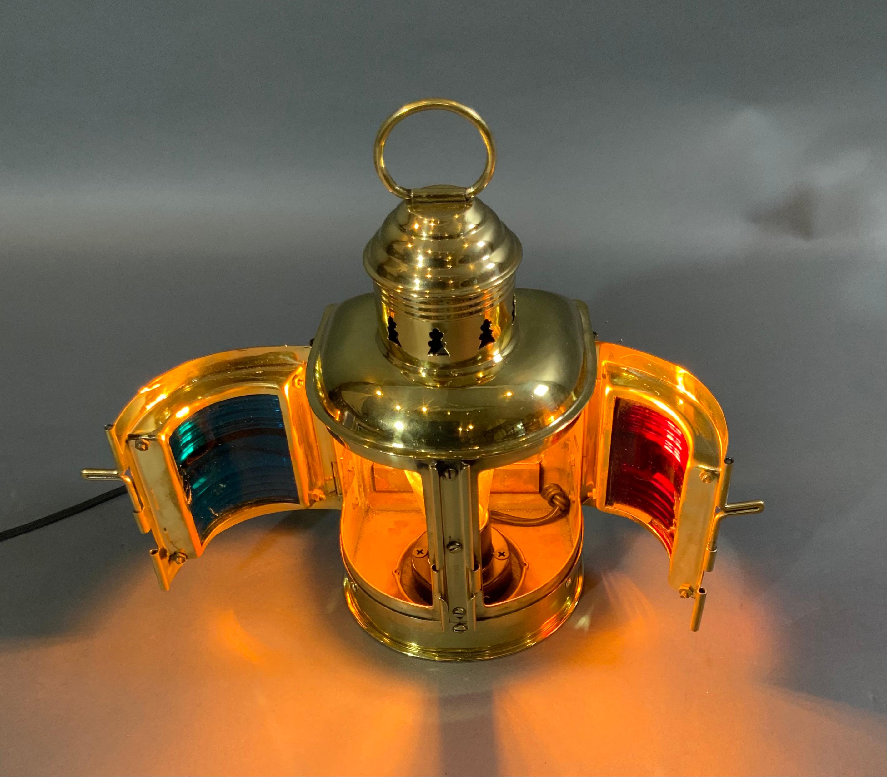 Ships Solid Copper Anchor Lantern, Circa 1920 For Sale 3