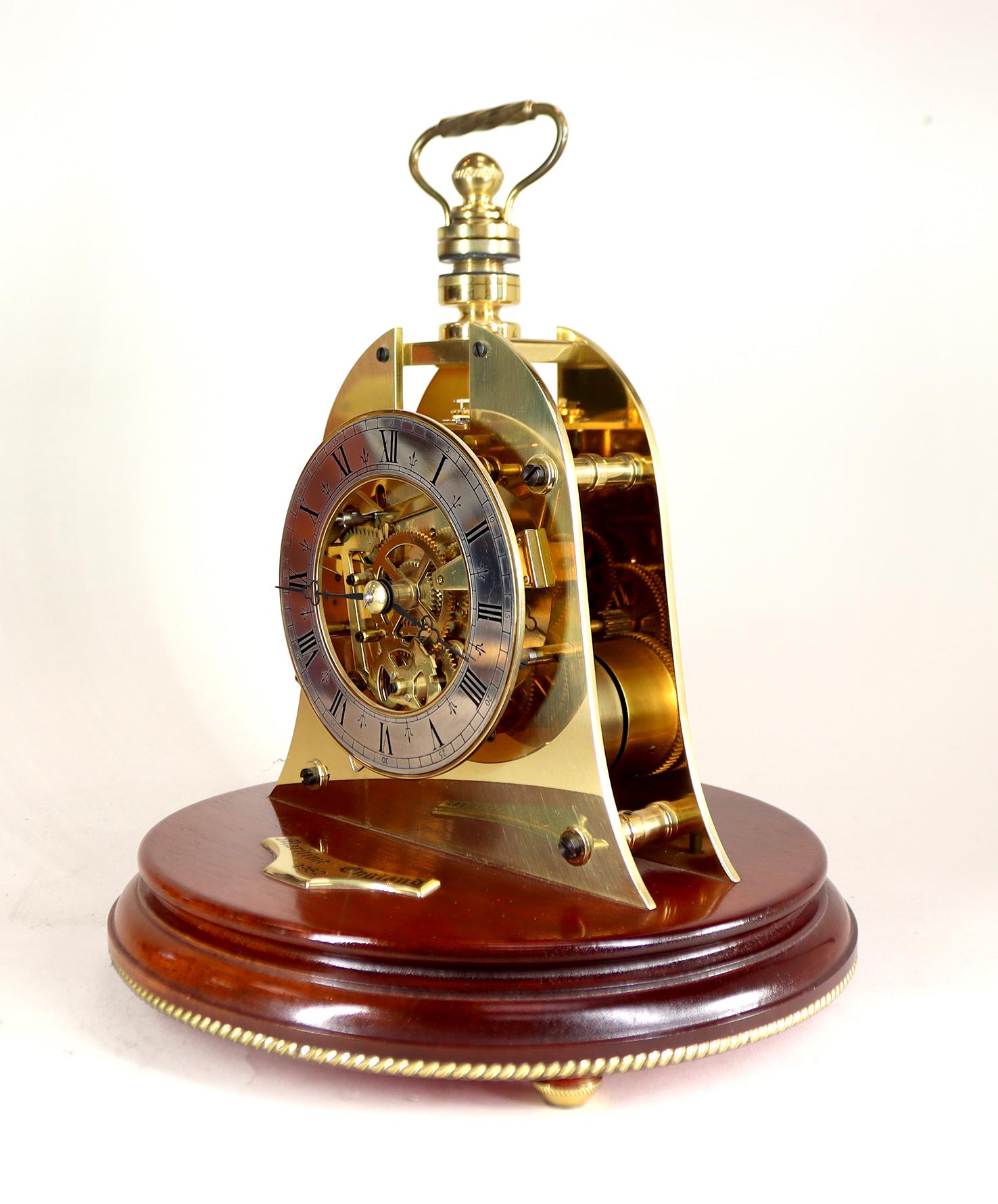 English Ships Striking Bell Clock by Mappin and Webb For Sale