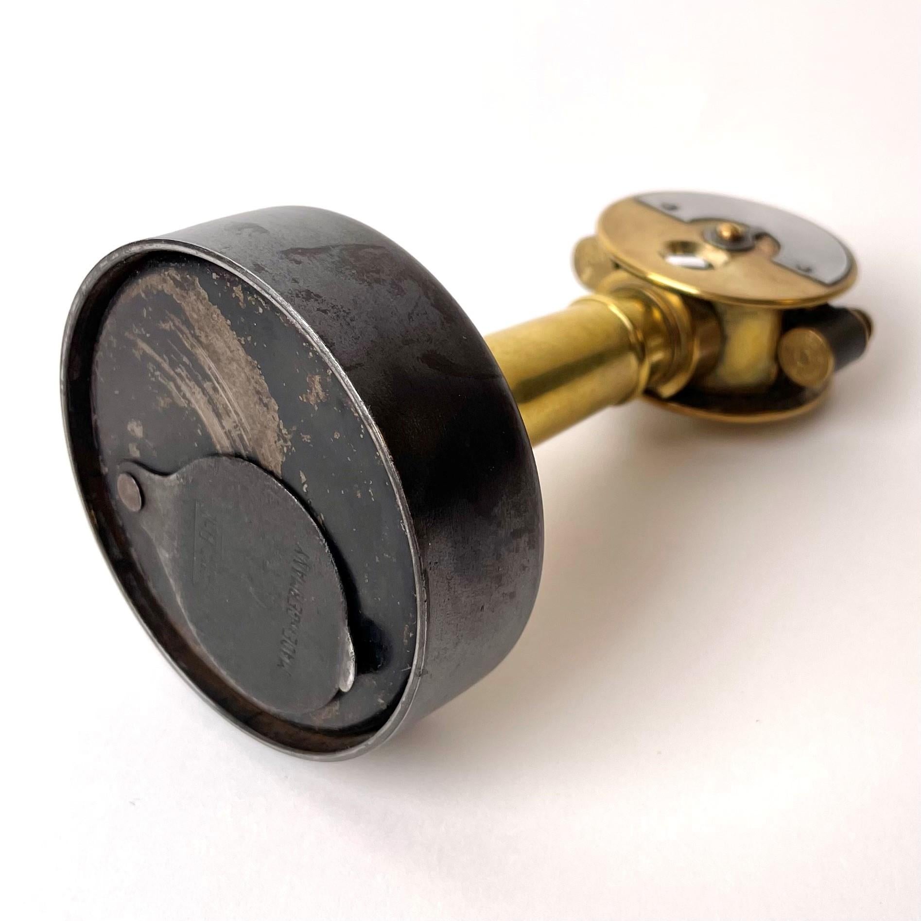 German Ships Telegraph Cigar Cutter in brass, early 20th Century