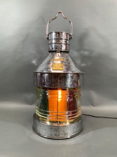 Ship's Trawling Lantern with Red and Blue Filters by Meteorite "A-11175"