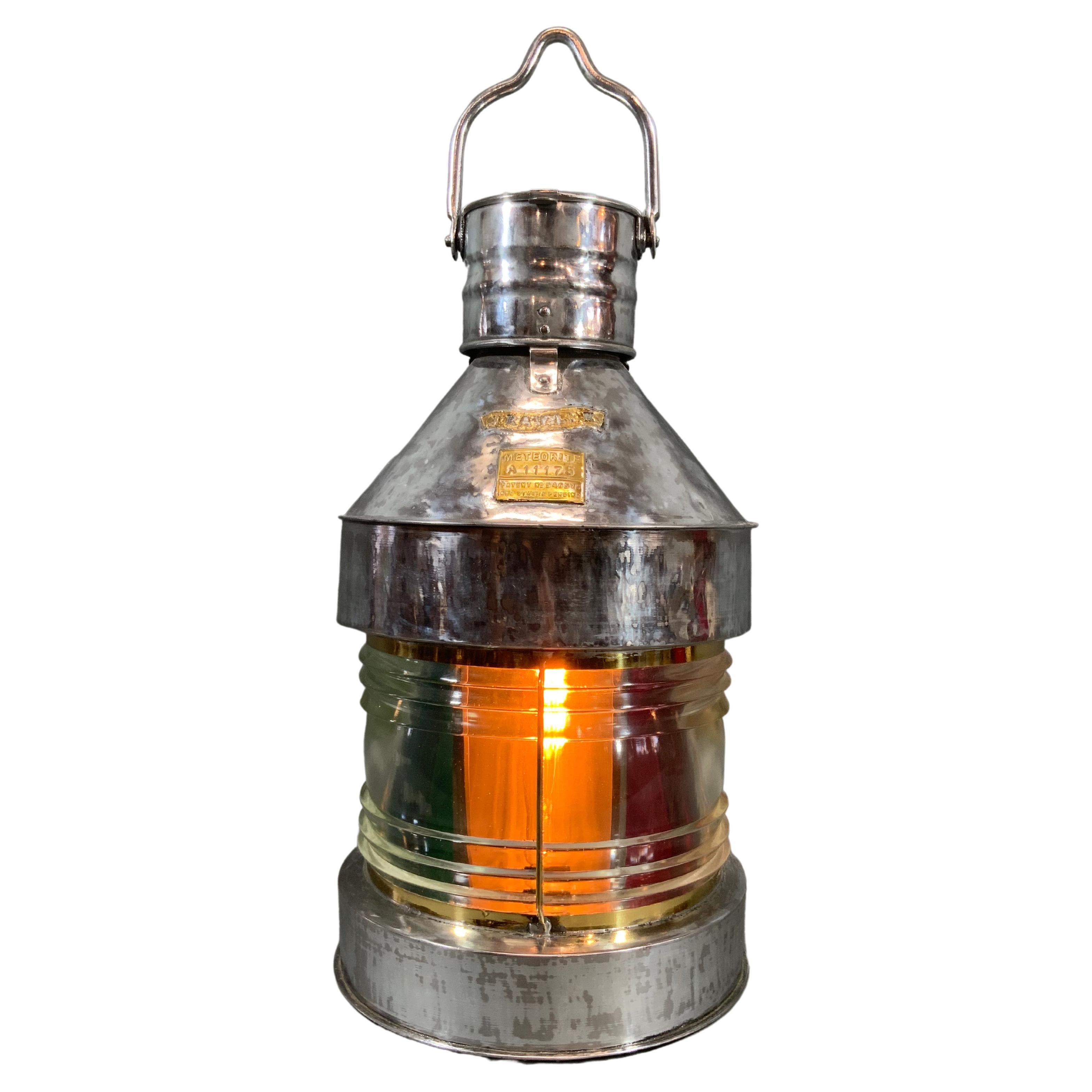 Ship's Trawling Lantern with Red and Blue Filters by Meteorite "A-11175" For Sale