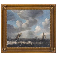 Vintage Ships Under Sail Seascape