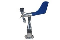 Ship's Vintage Anemometer, Now Kinetic Nautical Wind Sculpture