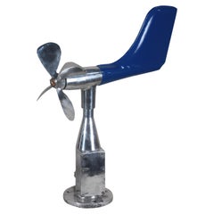 Ship's Vintage Anemometer, Now Kinetic Nautical Wind Sculpture