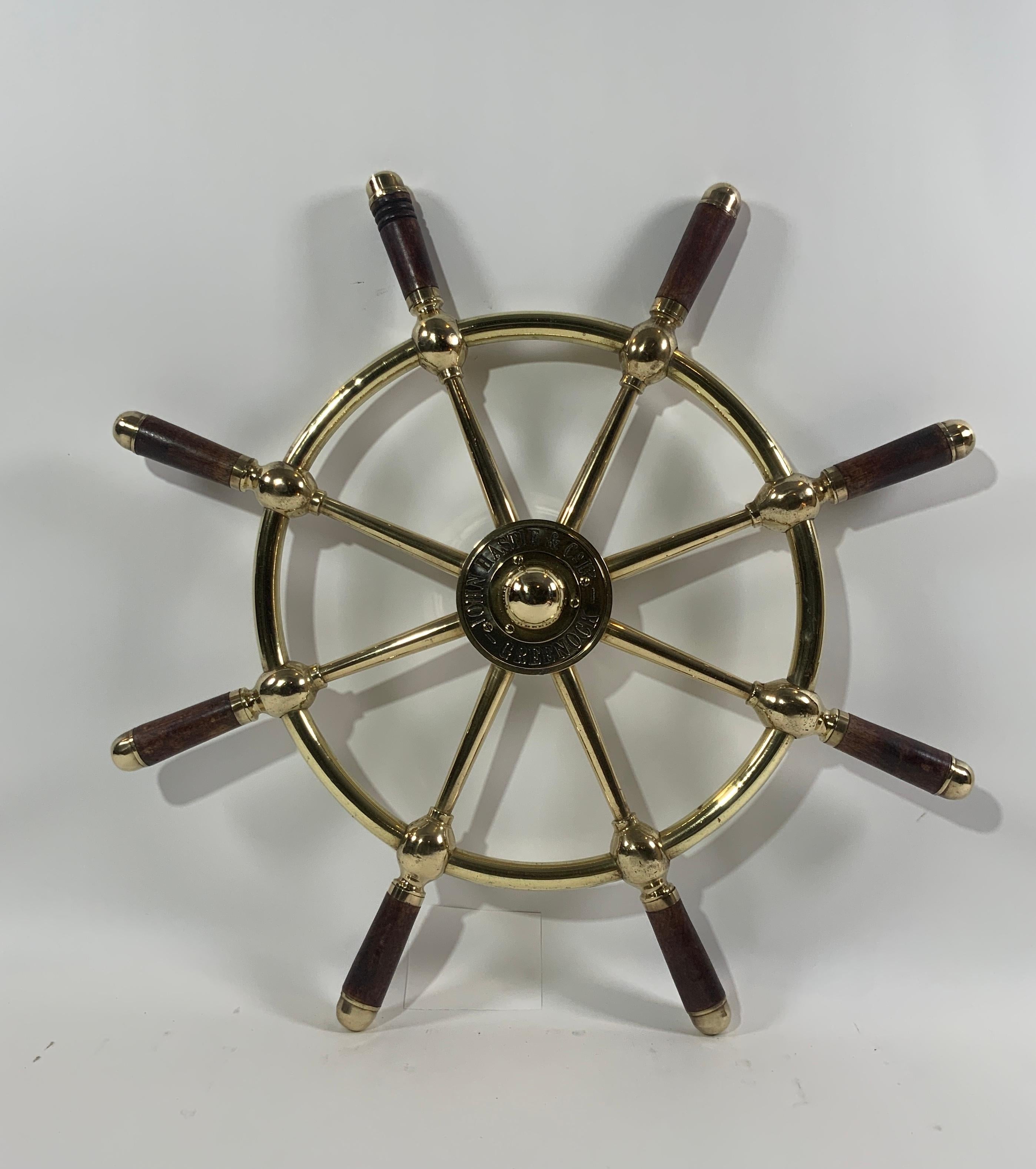 brass ships wheel