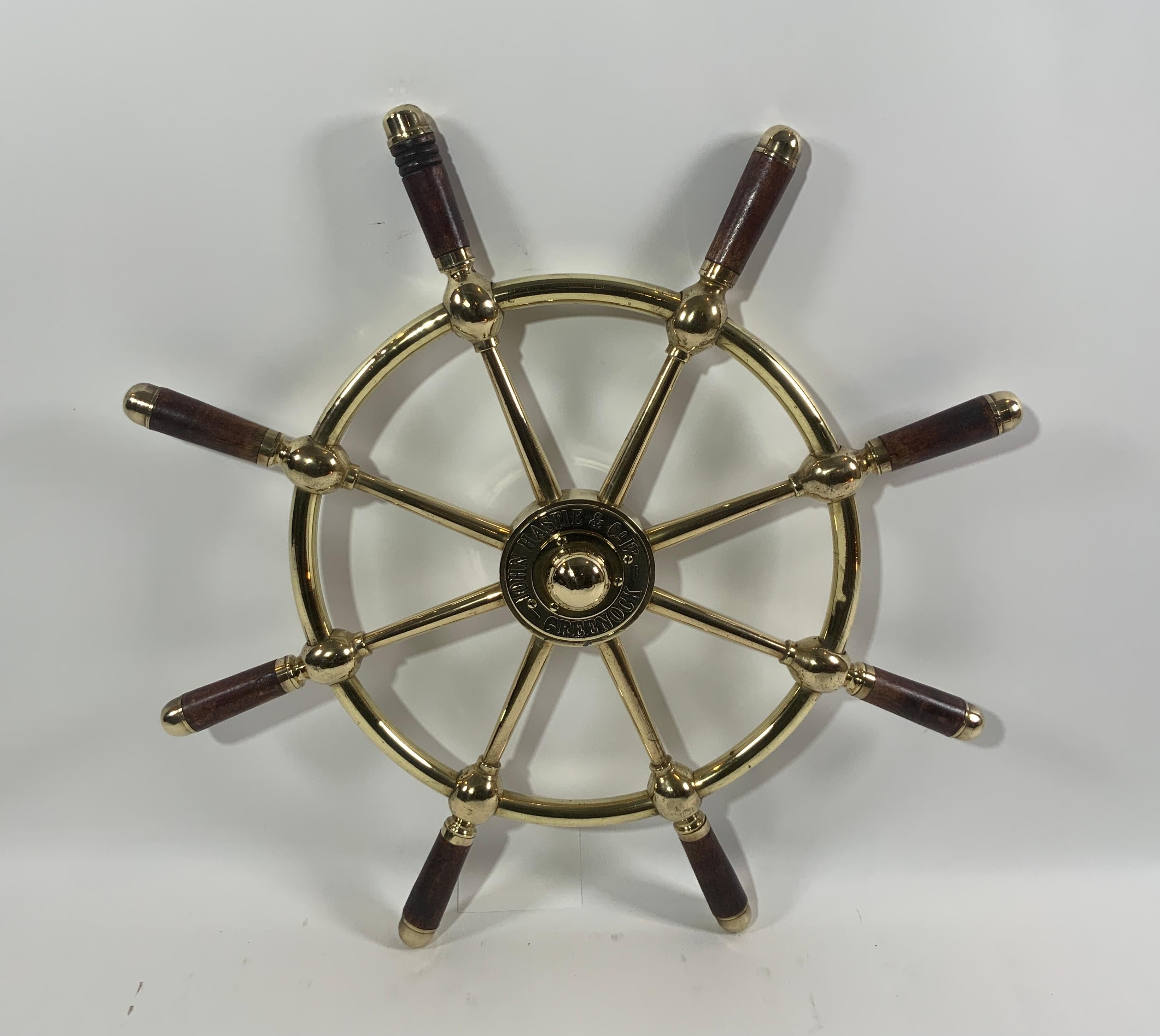 Ships Wheel by John Hastie of Greenock In Good Condition For Sale In Norwell, MA