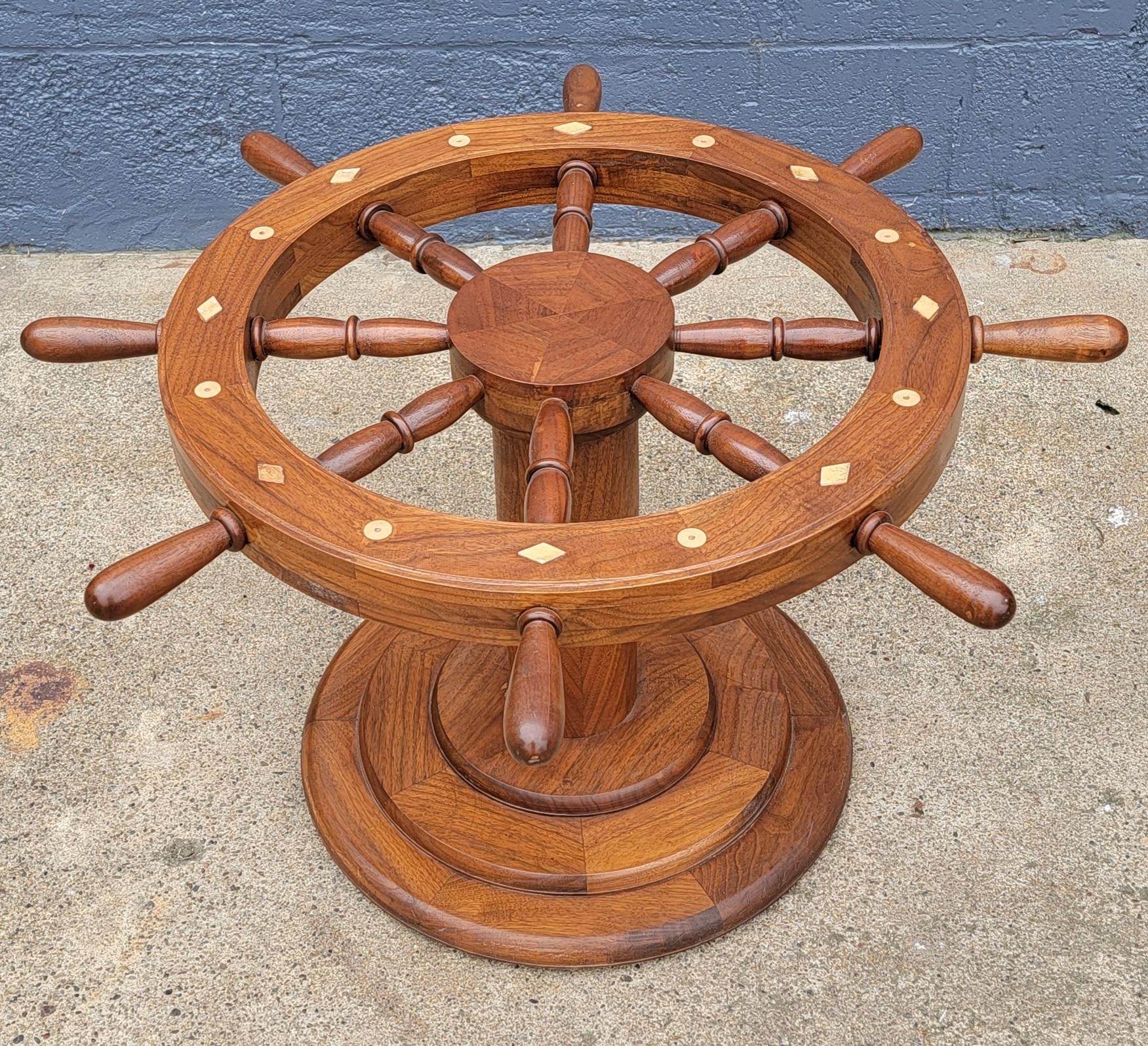 ship wheel coffee table