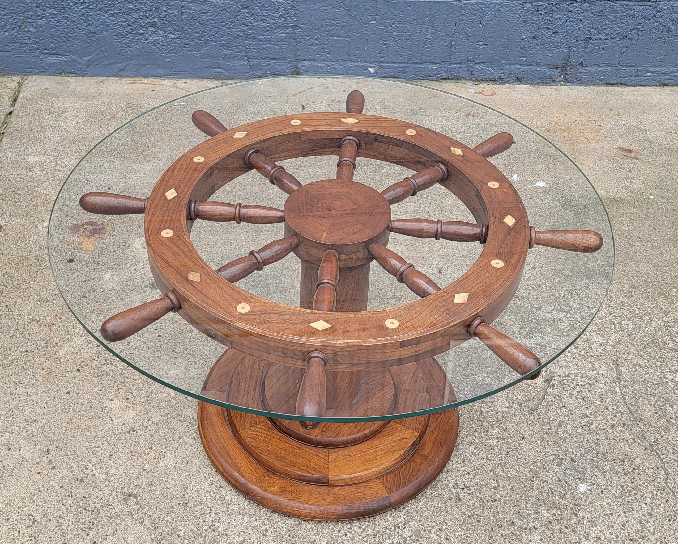 Ships Wheel Coffee or Side Table 1