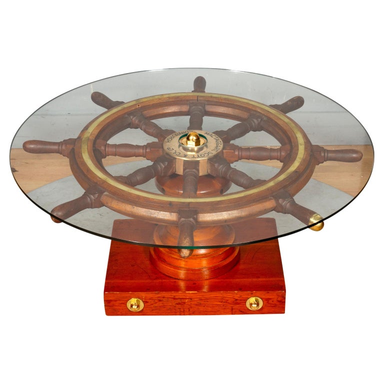 Ships Wheel Coffee Table For Sale at 1stDibs