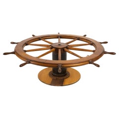 Used Ship's Wheel Coffee Table
