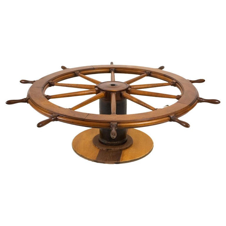 Ship's Wheel Coffee Table For Sale at 1stDibs