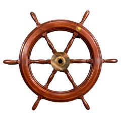 Ship's Wheel of Three Foot Diameter with Brass Hub by "Williamson"