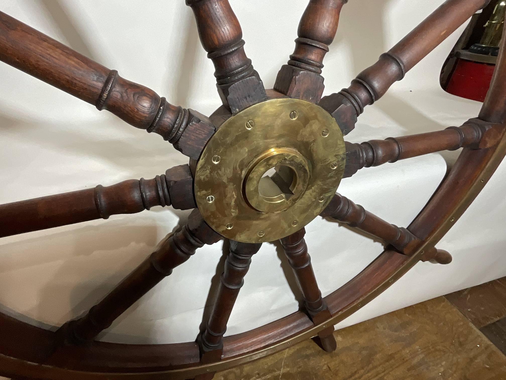 Ships Wheel that is Six Feet Round For Sale 3