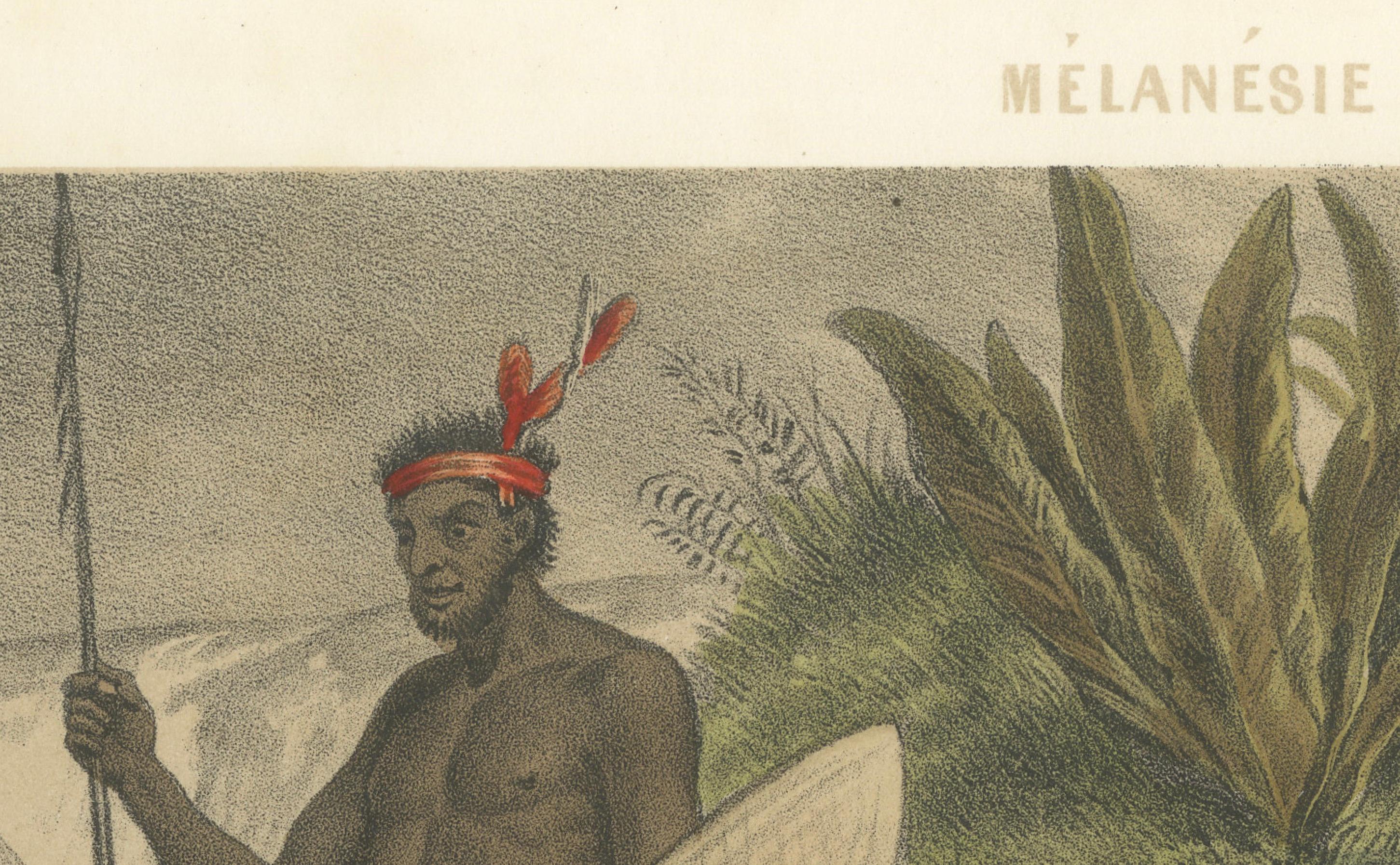 Shipwreck Scene in Melanesia – Islanders Salvaging Wreckage, c.1845