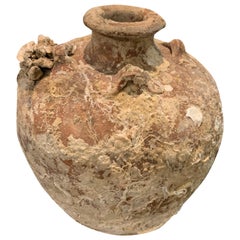 Shipwrecked Rust Colored Terracotta Vase, Vietnam, 15th Century