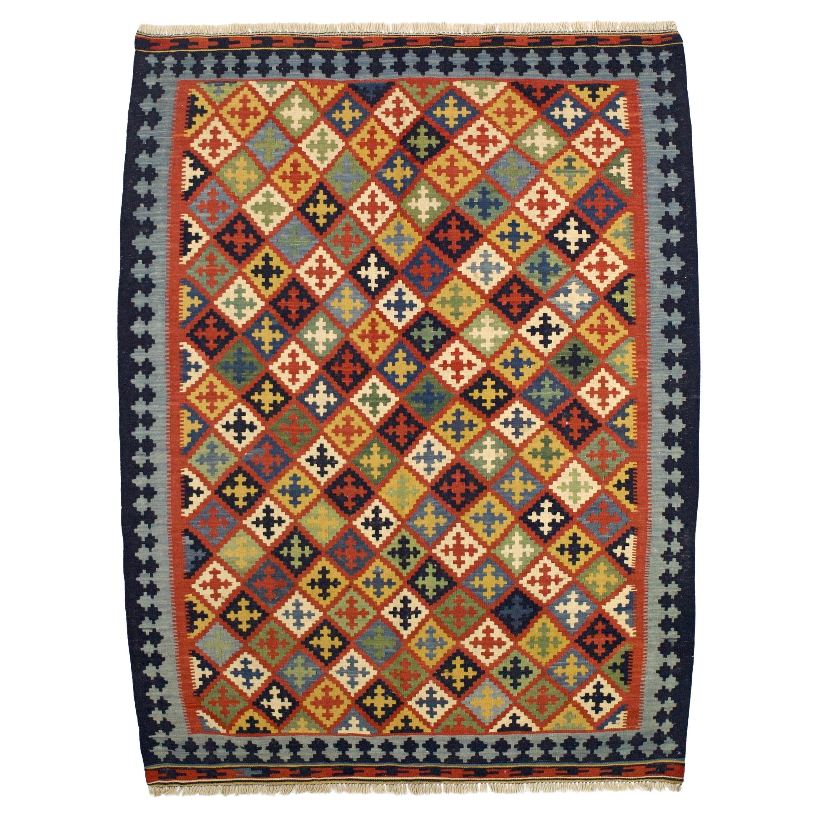 Shiraz Kilim Rug 5’6” x 7’3”