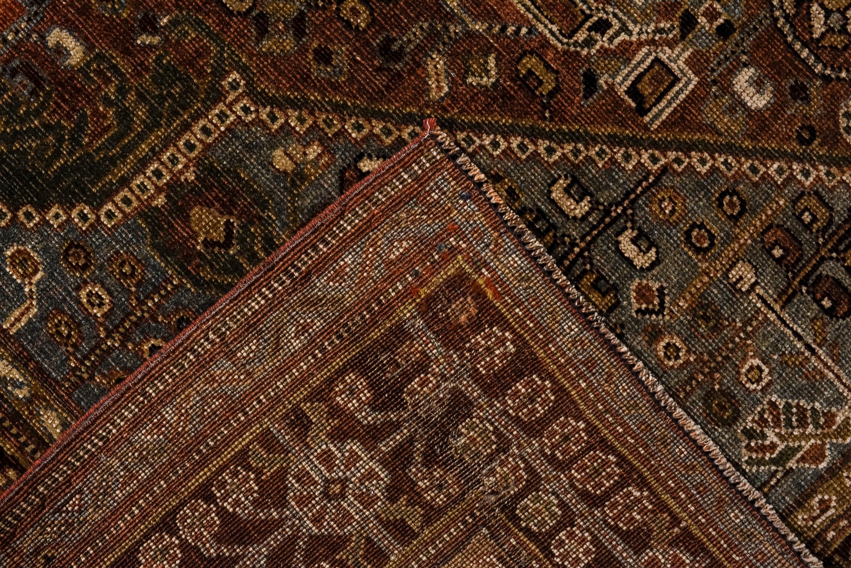20th Century Shiraz Rug with Boteh Medallions, and Red and Blue Coloring For Sale