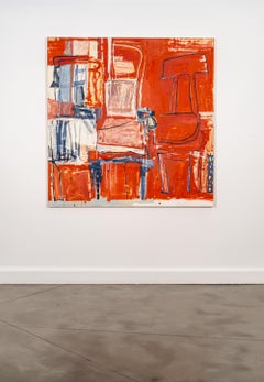 Saudade Nr. 5 – Großformatiges abstraktes Mischtechnik-Gemälde auf Leinwand, signiert, 60 x 59