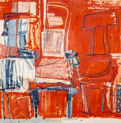 Saudade Nr. 5 – Großformatiges abstraktes Mischtechnik-Gemälde auf Leinwand, signiert, 60 x 59