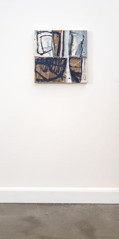 Les sept océans/Haft Qulzum #3 - Technique mixte abstraite sur toile, 2010+.